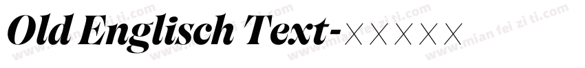 Old Englisch Text字体转换